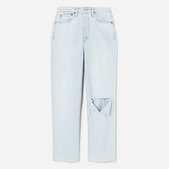 NWT RE/DONE COMFORT STRETCH HIGH RISE STOVE PIPE - Picture 2 of 8